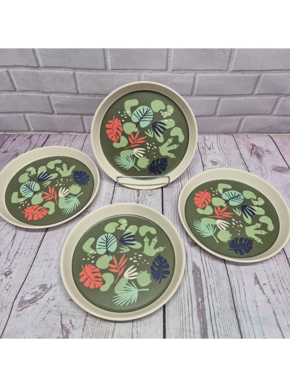 Jungle Dino Theme Kids Dinnerware Melamine Set Of 4 Kids Plate Pillowfort Target
